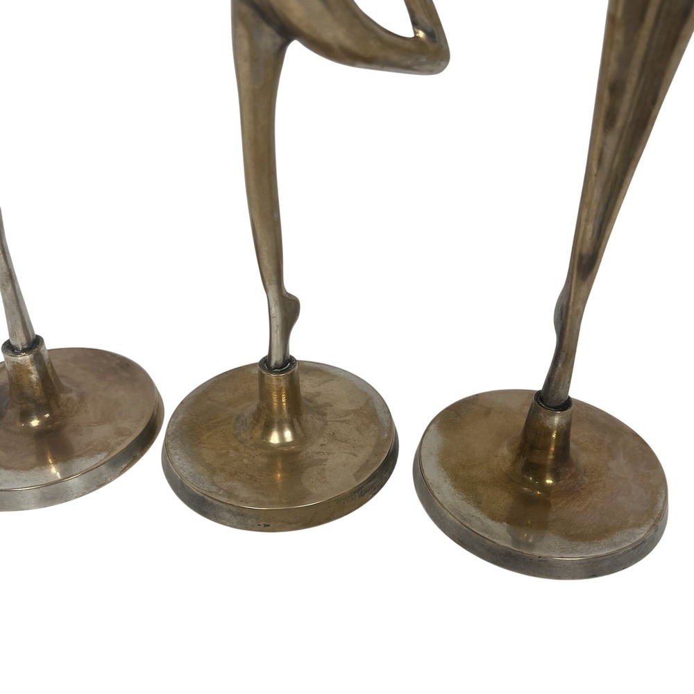 Ballerina Dancer Figurines gold and silver Metal Ballet Sculptures Set of 3 - Picture 4 of 12
